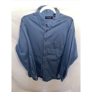 Roundtree & Yorke Men’s Work Shirt Size XL Blue Workwear Rugged Thick